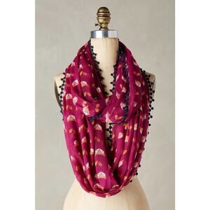 Lulla Collection By Bindya X Anthropologie Women's Fox Head Print Infinity Scarf